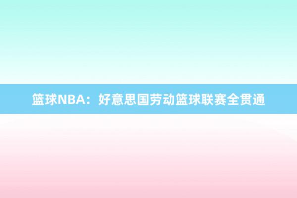 篮球NBA：好意思国劳动篮球联赛全贯通